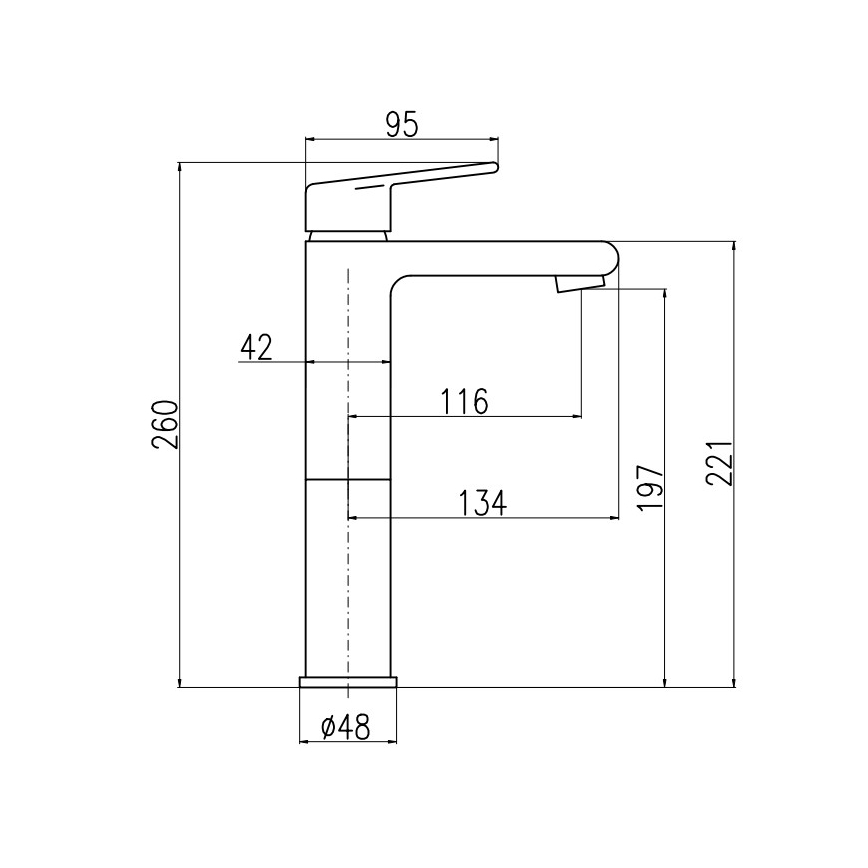 RAV Slezák CO130.0Z - Torneira de lavatório COLORADO 26 cm dourada brilhante