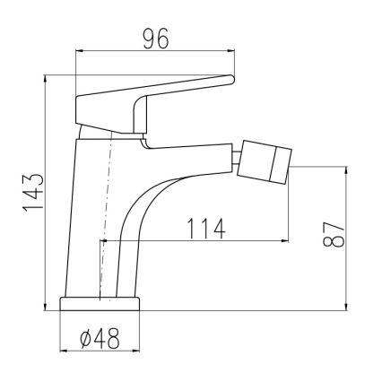 RAV Slezák CO145.0KCMATZ - Misturadora para bidé + válvula de escoamento COLORADO 14,3 cm preto/dourado