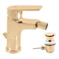 RAV Slezák CO145.0KZ - Torneira para bidé + válvula de escoamento COLORADO 14,3 cm dourado brilhante