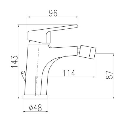 RAV Slezák CO145.0KZ - Torneira para bidé + válvula de escoamento COLORADO 14,3 cm dourado brilhante