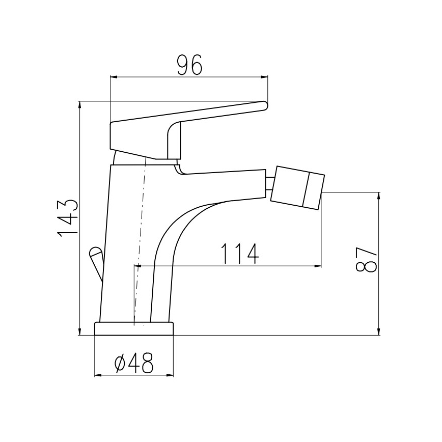 RAV Slezák CO145.0KZ - Torneira para bidé + válvula de escoamento COLORADO 14,3 cm dourado brilhante