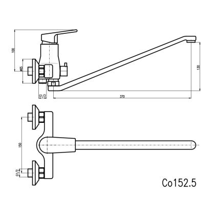 RAV Slezák CO152.5 - Misturador de banheira COLORADO cromado brilhante