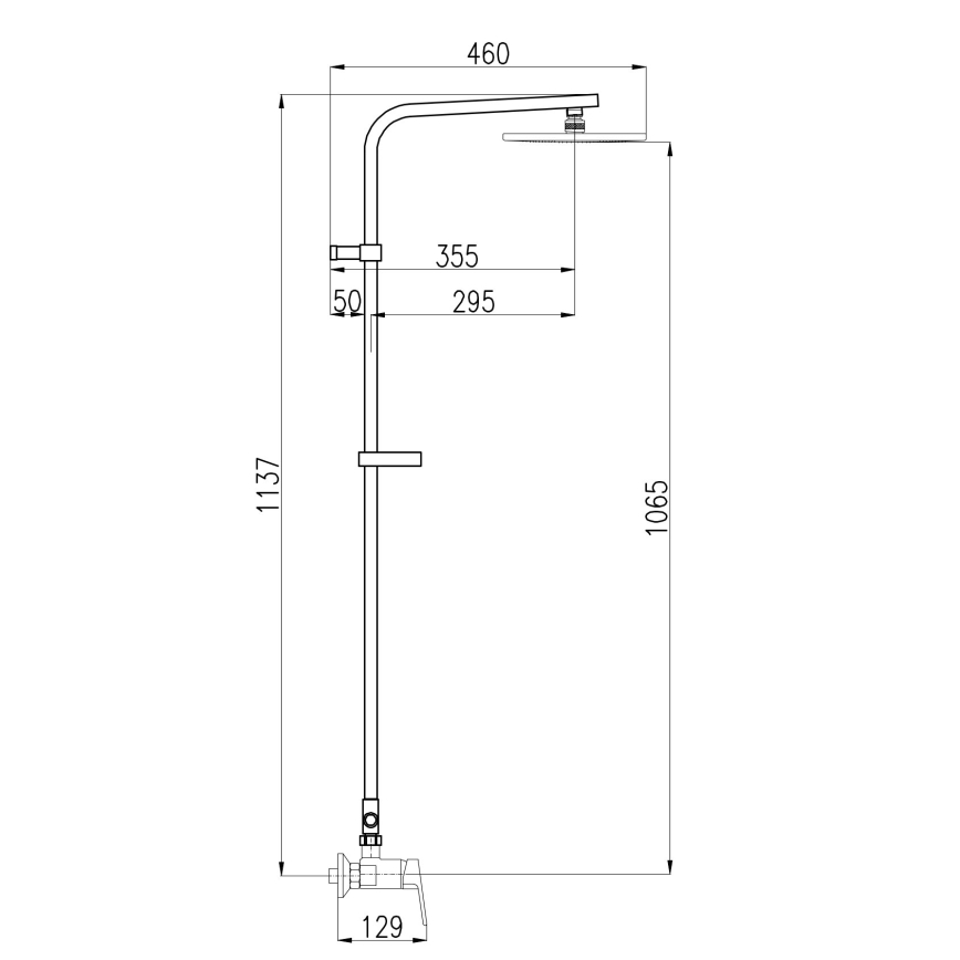 RAV Slezák CO182.5/6 - Conjunto de duche com misturador COLORADO cromado brilhante