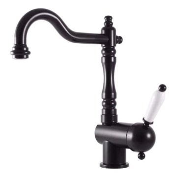 RAV Slezák L508.0/8CMAT - Misturador para cozinha/lavatório LABE RETRO 25,6 cm preto mate