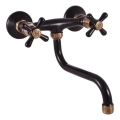 RAV Slezák MK101.5/21CMATSM - Misturador para cozinha/lavatório MORAVA RETRO preto/latão