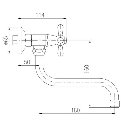 RAV Slezák MK101.5/21CMATSM - Misturador para cozinha/lavatório MORAVA RETRO preto/latão