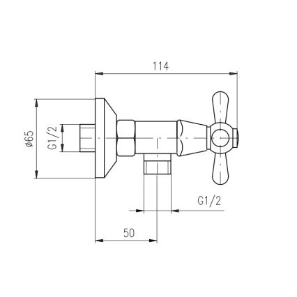 RAV Slezák MK180.5/2SM - Conjunto de duche com misturador MORAVA RETRO, latão envelhecido