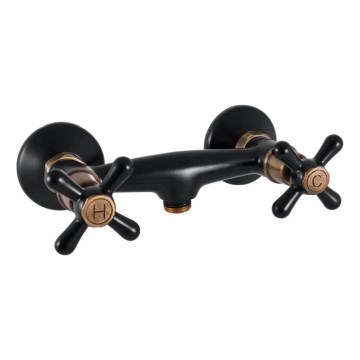 RAV Slezák MK180.5CMATSM - Misturador de duche MORAVA RETRO preto/latão