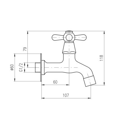 RAV Slezák MK193SM - Misturador para lavatório MORAVA RETRO 11,8 cm latão antigo