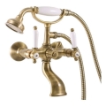 RAV Slezák MK559.5/2SM - Conjunto para banheira com misturador MORAVA RETRO, acabamento em latão envelhecido