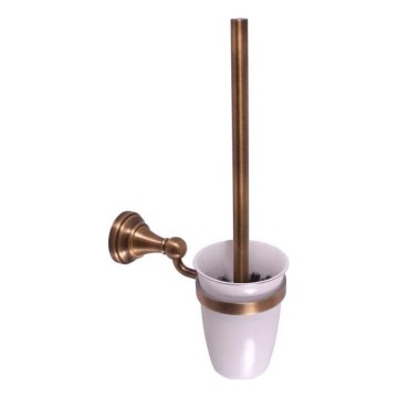 RAV Slezák MKA0500SM - Escova de WC de parede MORAVA RETRO latão envelhecido