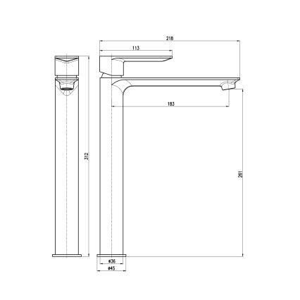 RAV Slezák NL130.0 - Misturador para lavatório NIL 31,2 cm cromado brilhante