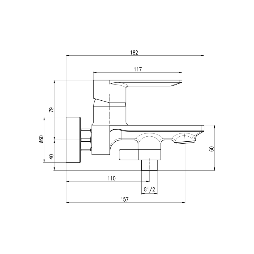 RAV Slezák NL154.5BMAT - Misturador de banheira NIL branco mate