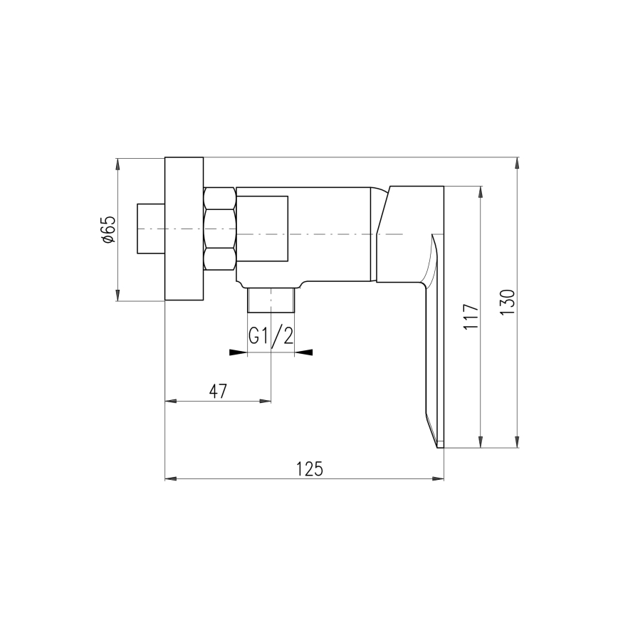 RAV Slezák NL181.5MGL - Misturadora de duche NIL, cinzento brilhante