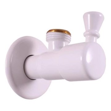 RAV Slezák RV0112B - Válvula angular RETRO branca brilhante