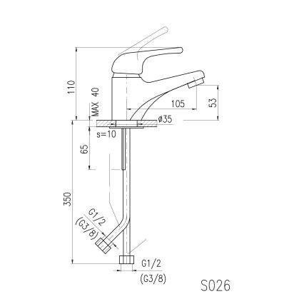 RAV Slezák SA026.0 - Misturador para lavatório SAZAVA 11,5 cm cromado brilhante