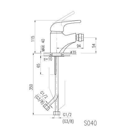 RAV Slezák SA044.0 - Torneira para bidé SAZAVA 11,5 cm, cromada brilhante