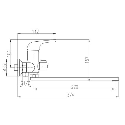 RAV Slezák SA053.5 - Torneira para banheira SAZAVA, acabamento cromado brilhante