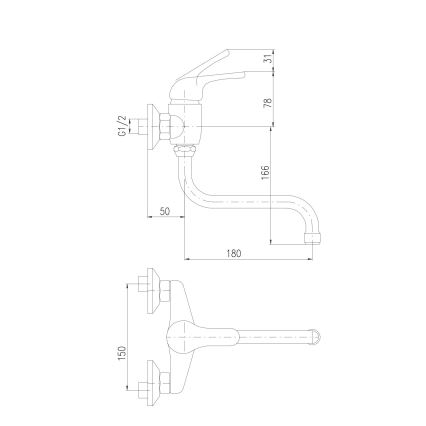 RAV Slezák SAJ001.5/21 - Torneira de lavatório JUNIOR vermelha/azul/amarela