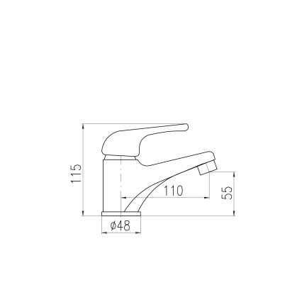 RAV Slezák SAJ091.0 - Misturador para lavatório JUNIOR 11,5 cm vermelho/amarelo