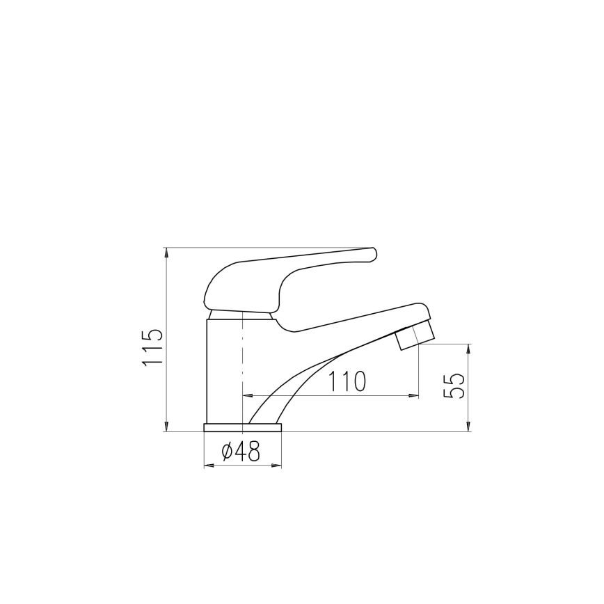 RAV Slezák SAJ091.0 - Misturador para lavatório JUNIOR 11,5 cm vermelho/amarelo