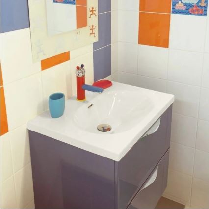 RAV Slezák SE326.0 - Torneira para lavatório JUNIOR 18,2 cm vermelha/azul