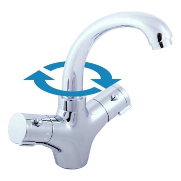 RAV Slezák TRM26.0 - Misturador termostático para lavatório TERMO 23,5 cm, cromado brilhante