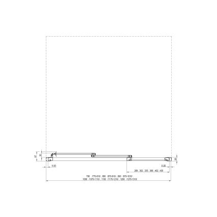 Ravak 00V701R211 - Portas de duche de três folhas SUPERNOVA 90x198 cm brancas