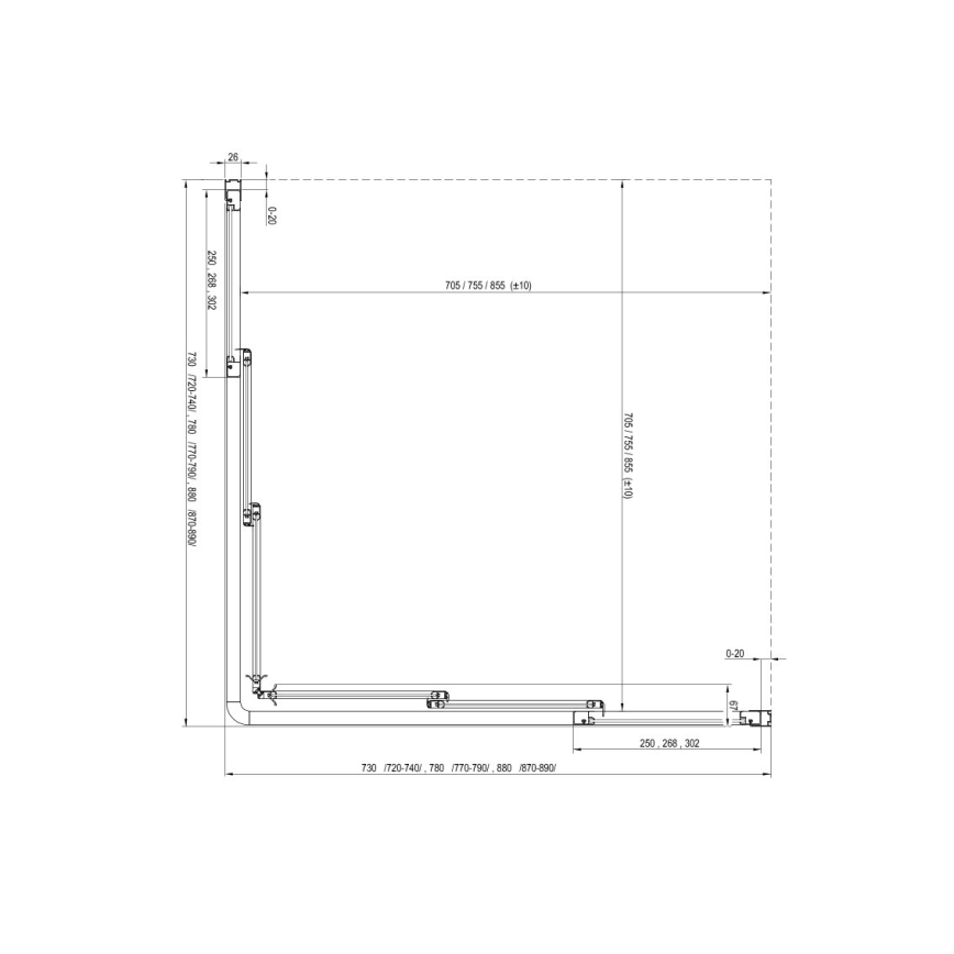 Ravak 15V701R2Z1 - Porta de duche SUPERNOVA 90x198 cm branca