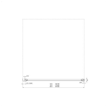 Ravak 940701R211 - Parede fixa de duche SUPERNOVA 90x198 cm branca