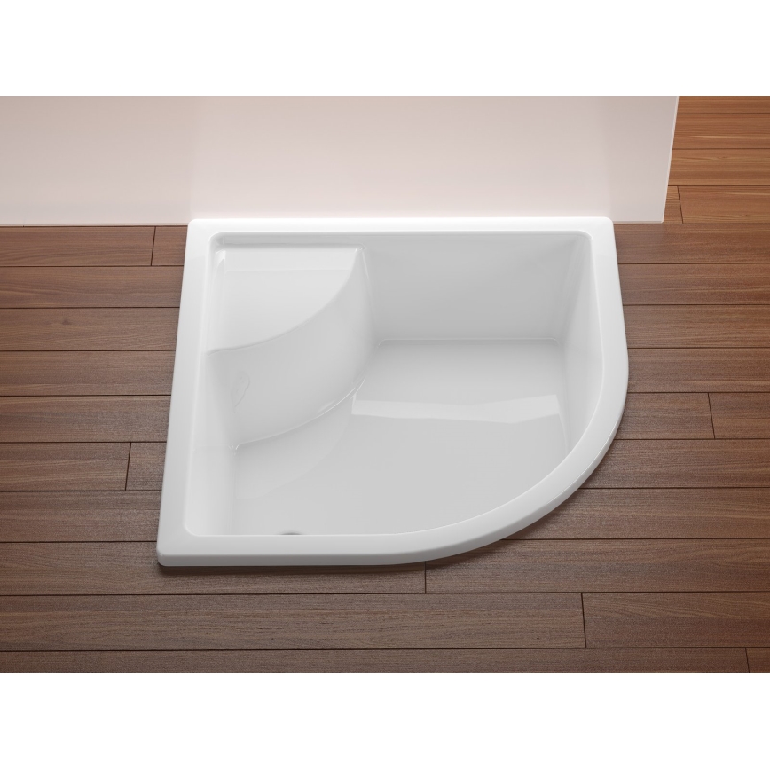 Ravak A217001020 - Base de duche quadrante SABINA 90x90 cm branca