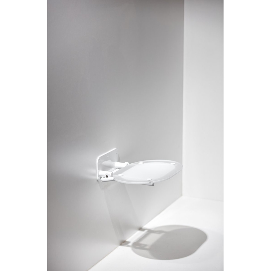 Ravak B8F0000028 - Assento de duche rebatível OVO branco