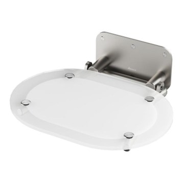 Ravak B8F0000029 - Assento dobrável para duche OVO em aço inoxidável