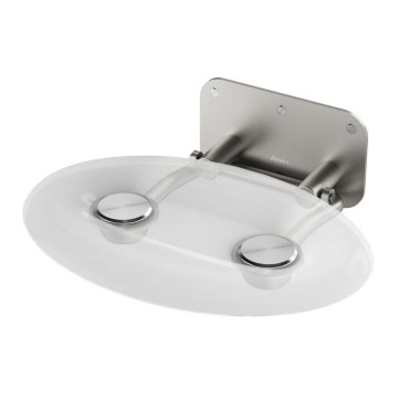 Ravak B8F0000048 - Assento de duche rebatível OVO em aço inoxidável