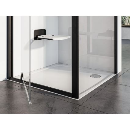 Ravak B8F0000060 - Assento de duche rebatível OVO preto