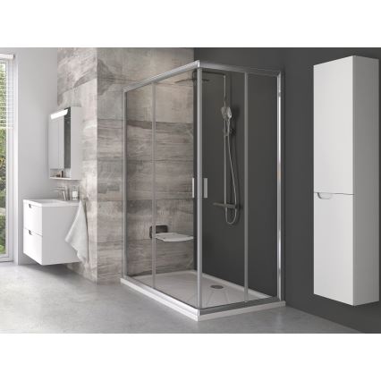 Ravak B8F0000060 - Assento de duche rebatível OVO preto