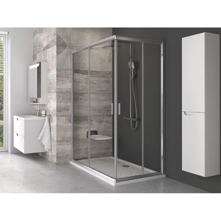 Ravak B8F0000060 - Assento de duche rebatível OVO preto