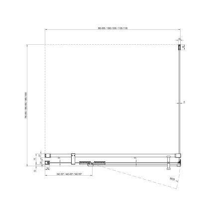 Ravak - Cabine de duche COOL 100x100 cm cromado brilhante