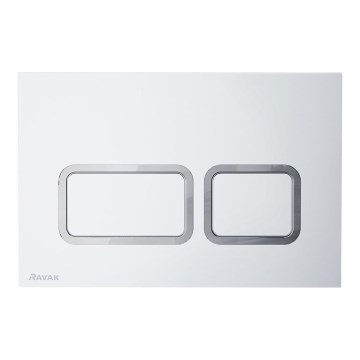 Ravak X01739 - Botão de descarga TWIN 24,7 x 16,5 cm branco