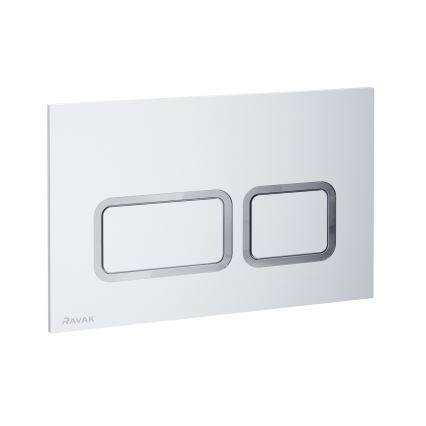 Ravak X01739 - Botão de descarga TWIN 24,7 x 16,5 cm branco