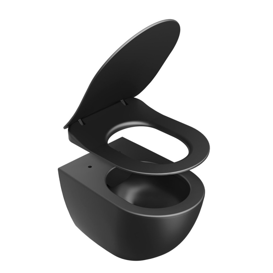 Ravak X01795 - Assento para sanita SoftClose CHROME preto