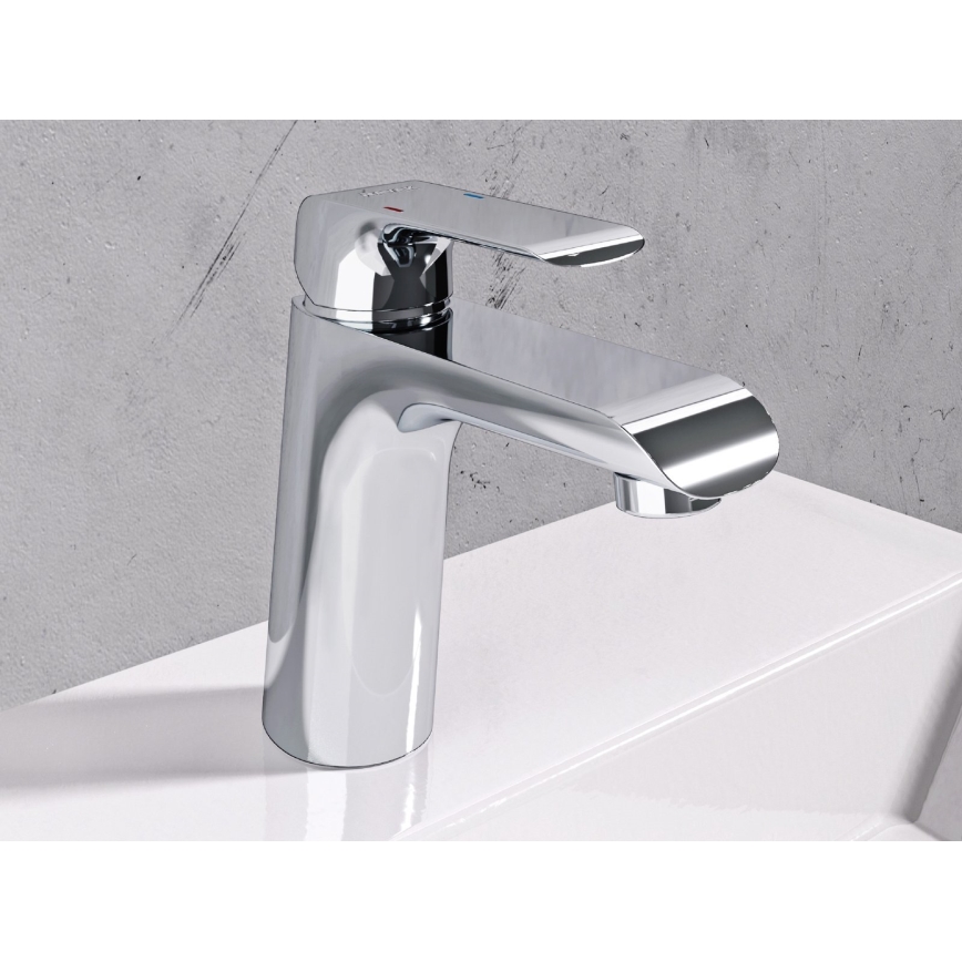 Ravak X070118 - Misturador de lavatório FLAT 15,1 cm cromado brilhante