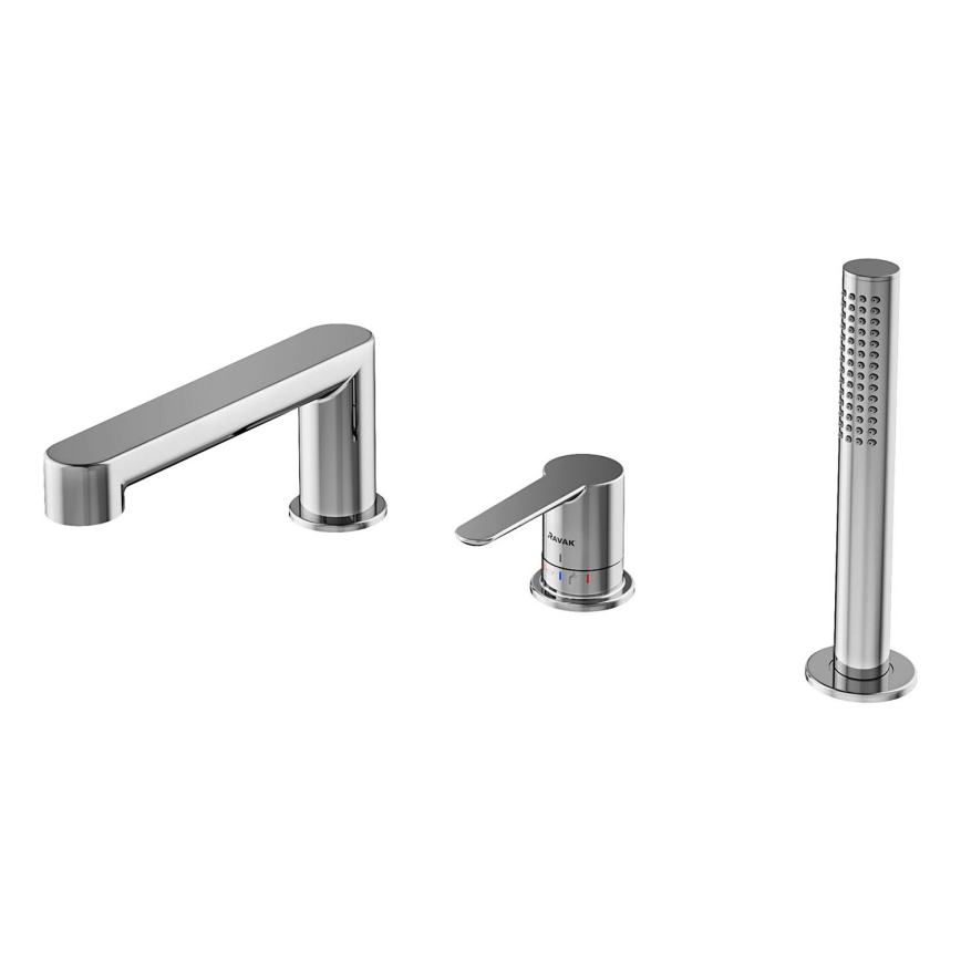 Ravak X070142 - Misturador de banheira de 3 orifícios PURI cromo polido