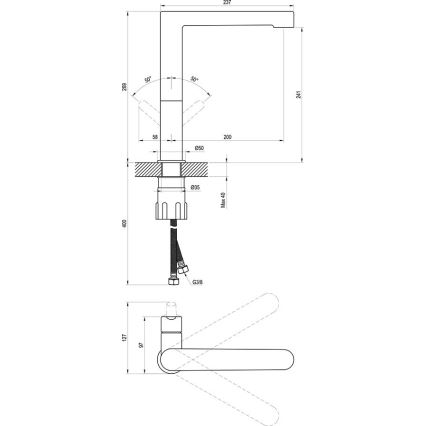 Ravak X070143 - Misturador monocomando para lavatório PURI 26,9 cm, cromo brilhante