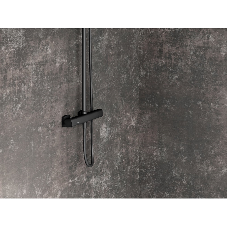 Ravak X070160 - Conjunto de duche com bateria termostática FREE preto