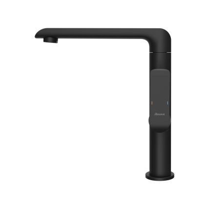 Ravak X070174 - Misturadora FLAT para lavatório/cozinha 26,2 cm preta mate