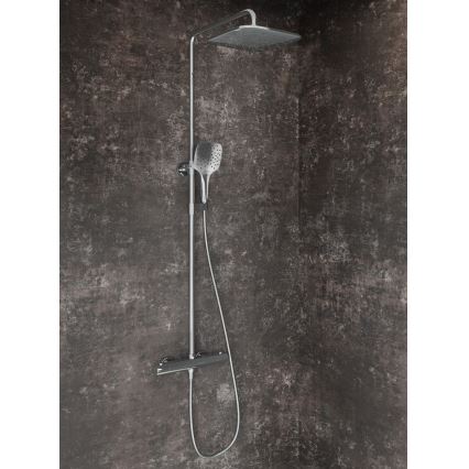Ravak X070442 - Conjunto de duche com bateria termostática FLAT cromado brilhante