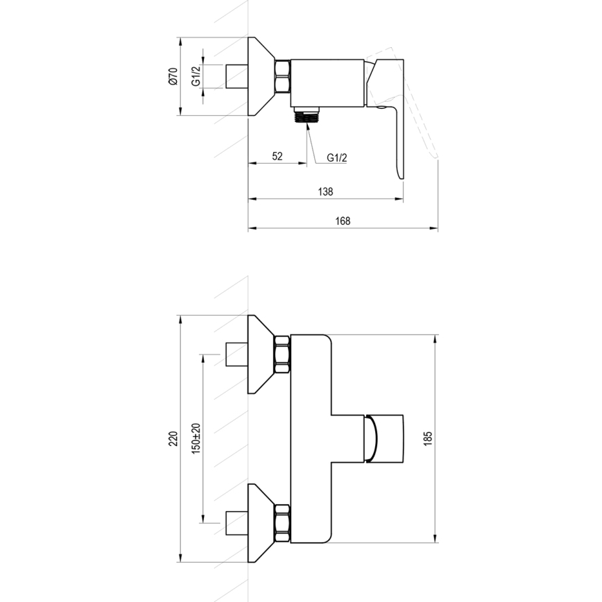 Ravak X070492 - Bateria de duche SOLAR preta