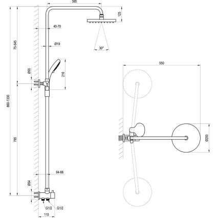 Ravak X07P232 - Conjunto de duche cromado brilhante
