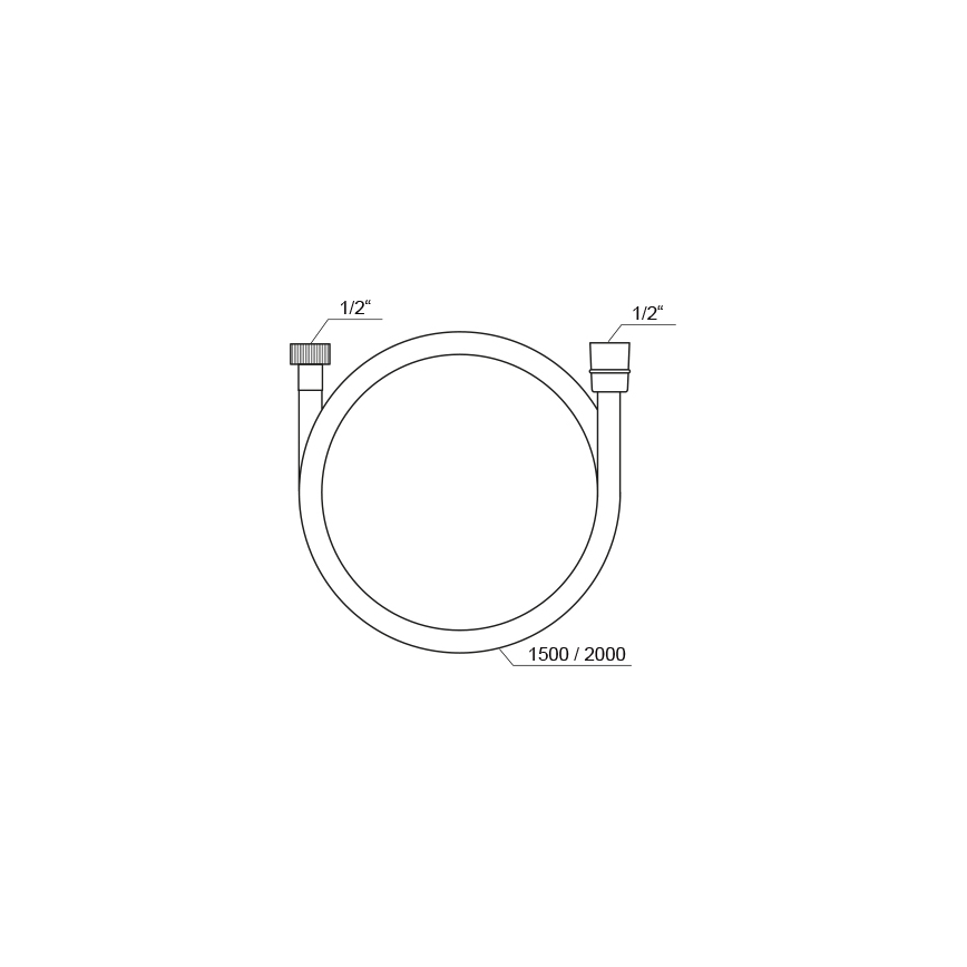 Ravak X07P337 - Mangueira de duche plástica 200 cm, cromado brilhante